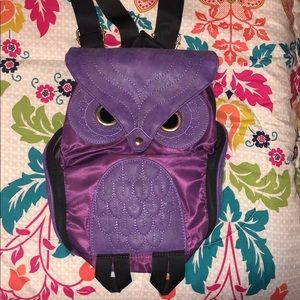 Purple owl backpack